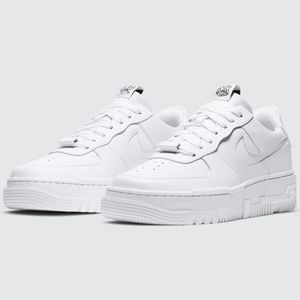 Women's Nike Air Force 1 Pixel in Triple White/7.5